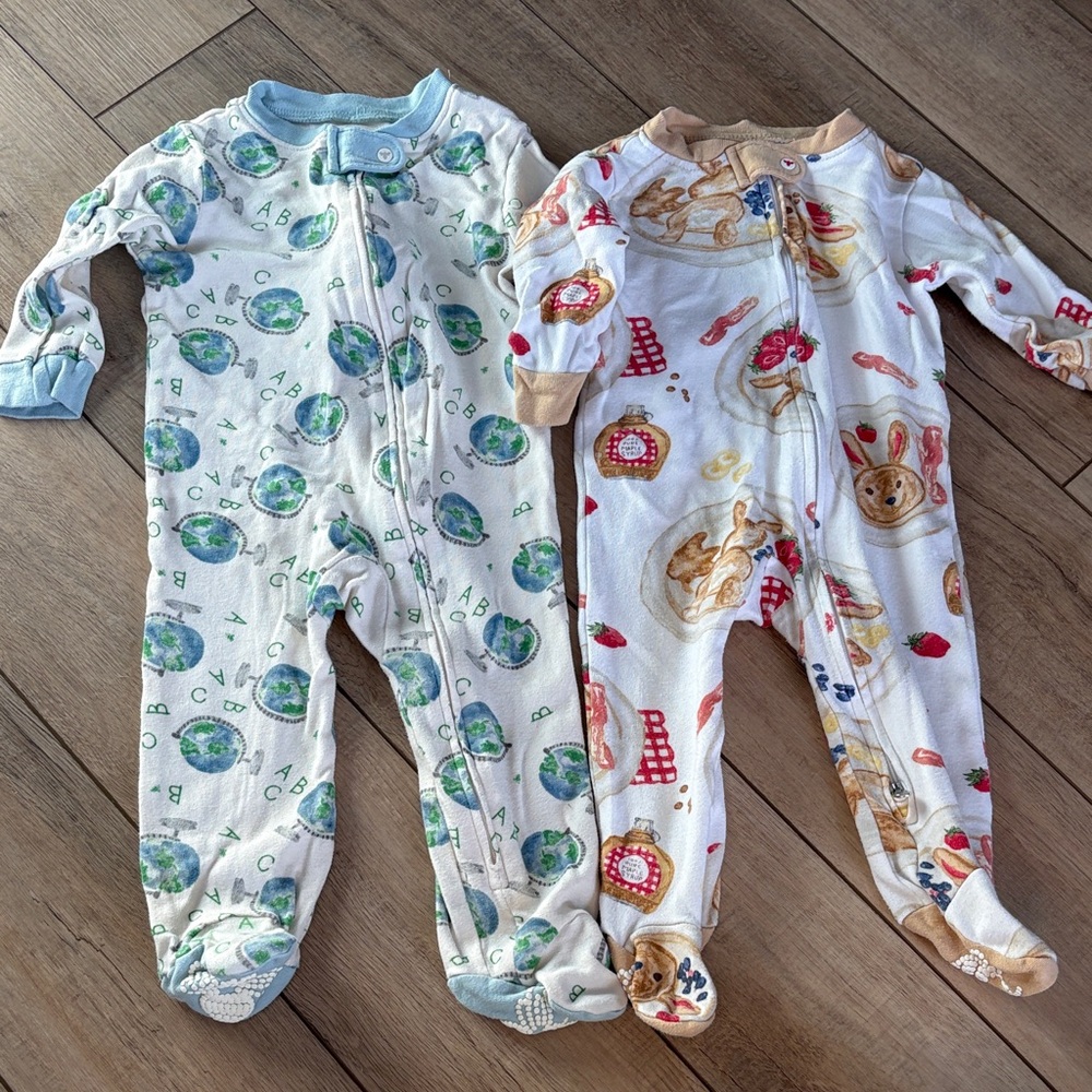 Adorable Earth and Animal Print Kids Footies